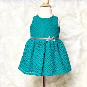 Carters Teal Lace Dress for 6 months old girls